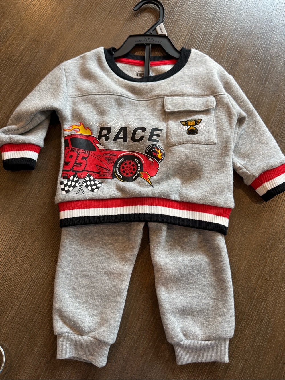 Disney Gray and Red Race Car Kids Matching Set